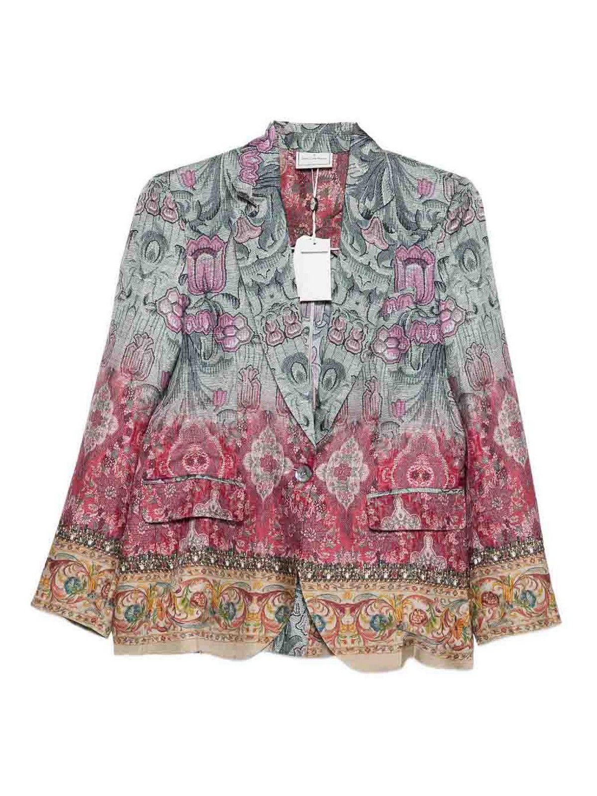 Silk Single-Breasted Jacket