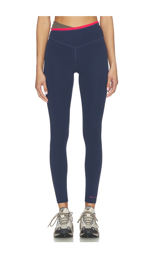 P.E Nation Status Full Length Legging in Navy. - S also in XS, M