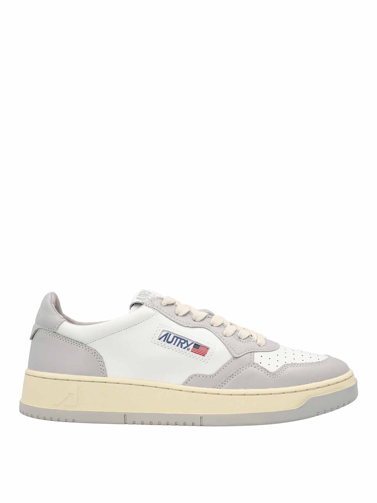 Trainers in bicolor leather