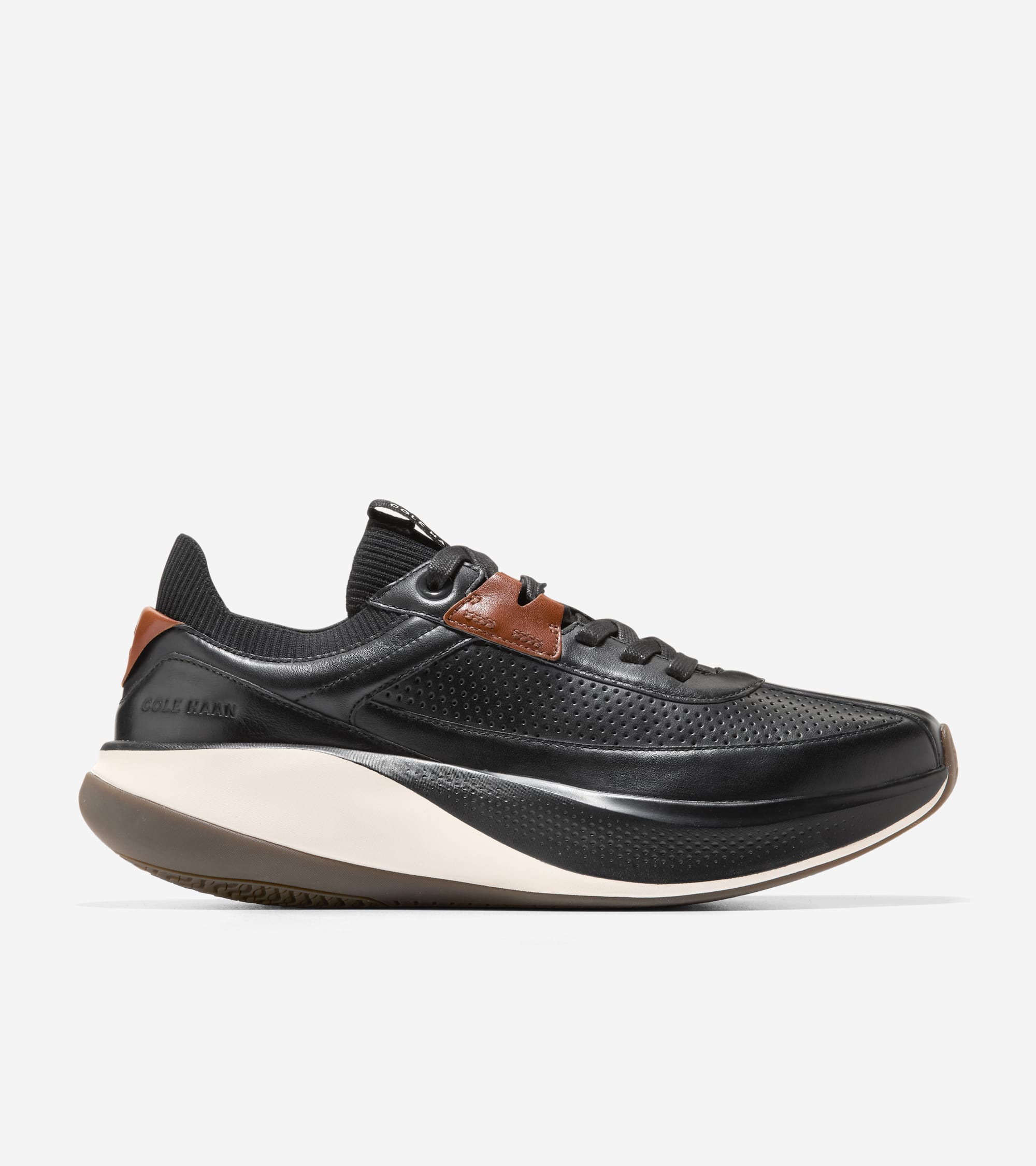 Men's GrandPrø All-Day Leather Running Shoes - Black