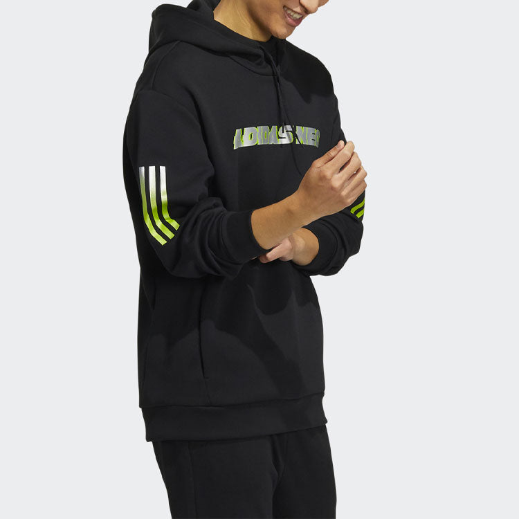 Men's neo Logo Printing Stripe Sports Loose Black