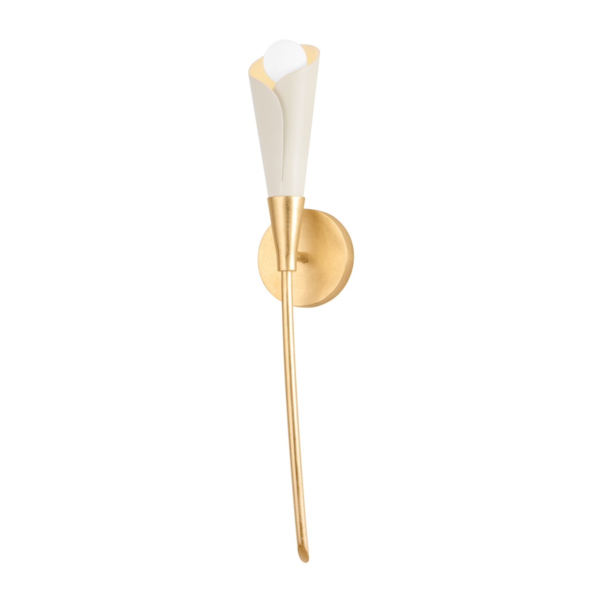 Montrose 1-Light Wall Sconce in Vintage Gold Leaf with Soft Sand