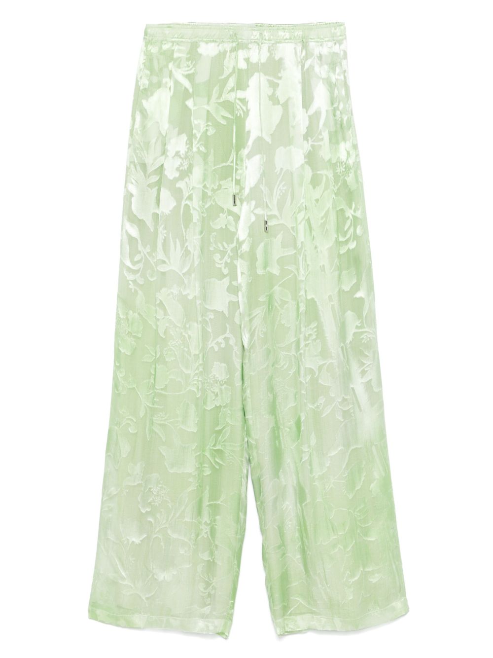 Ermanno Scervino floral-jacquard trousers - Blue