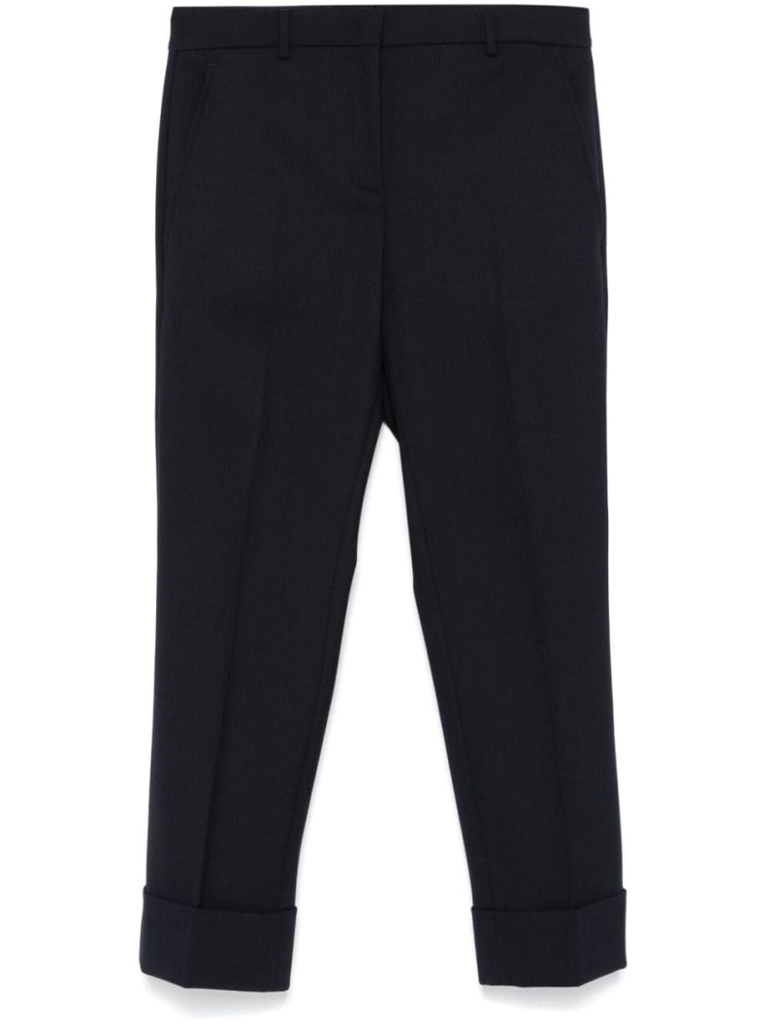 Navy Blue Cropped Trousers