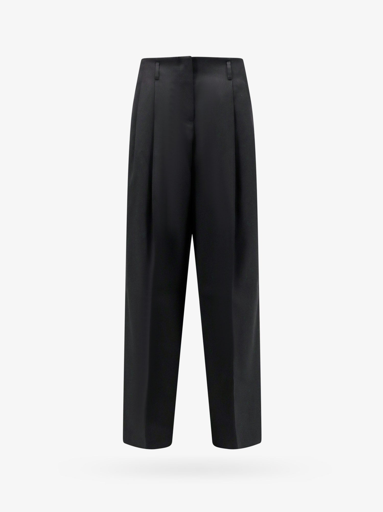 Wool Gabardine Wide Leg Trousers
