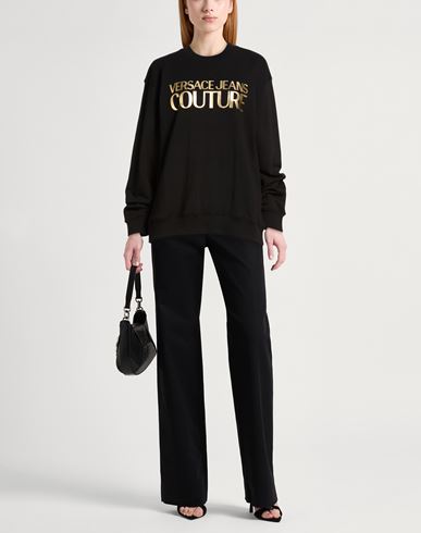 Woman Sweatshirt Black Size S Cotton