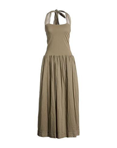 Woman Midi dress Sage green Size 8 Cotton