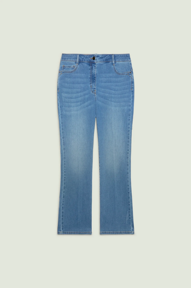 Jeans flare woman light blue