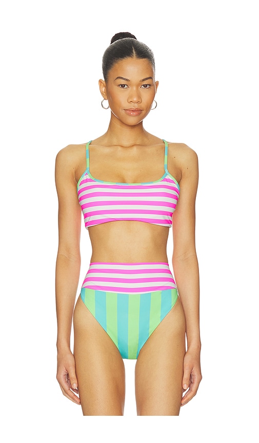 BEACH RIOT Val Bikini Top in Pink. - L also in