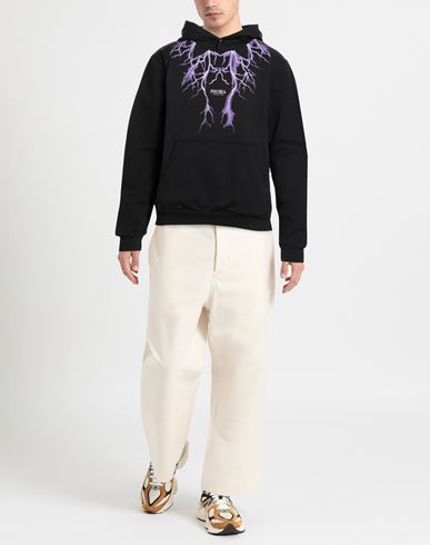Man Sweatshirt Black Size M Cotton