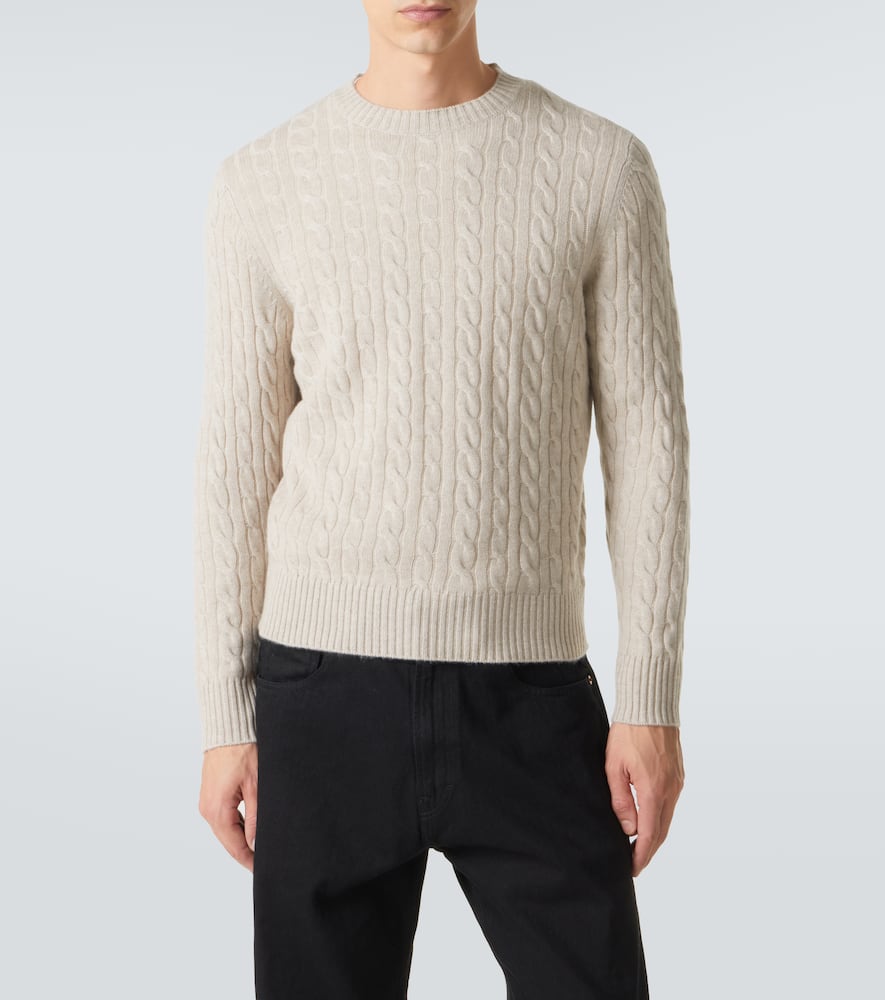 Cable-knit cashmere sweater