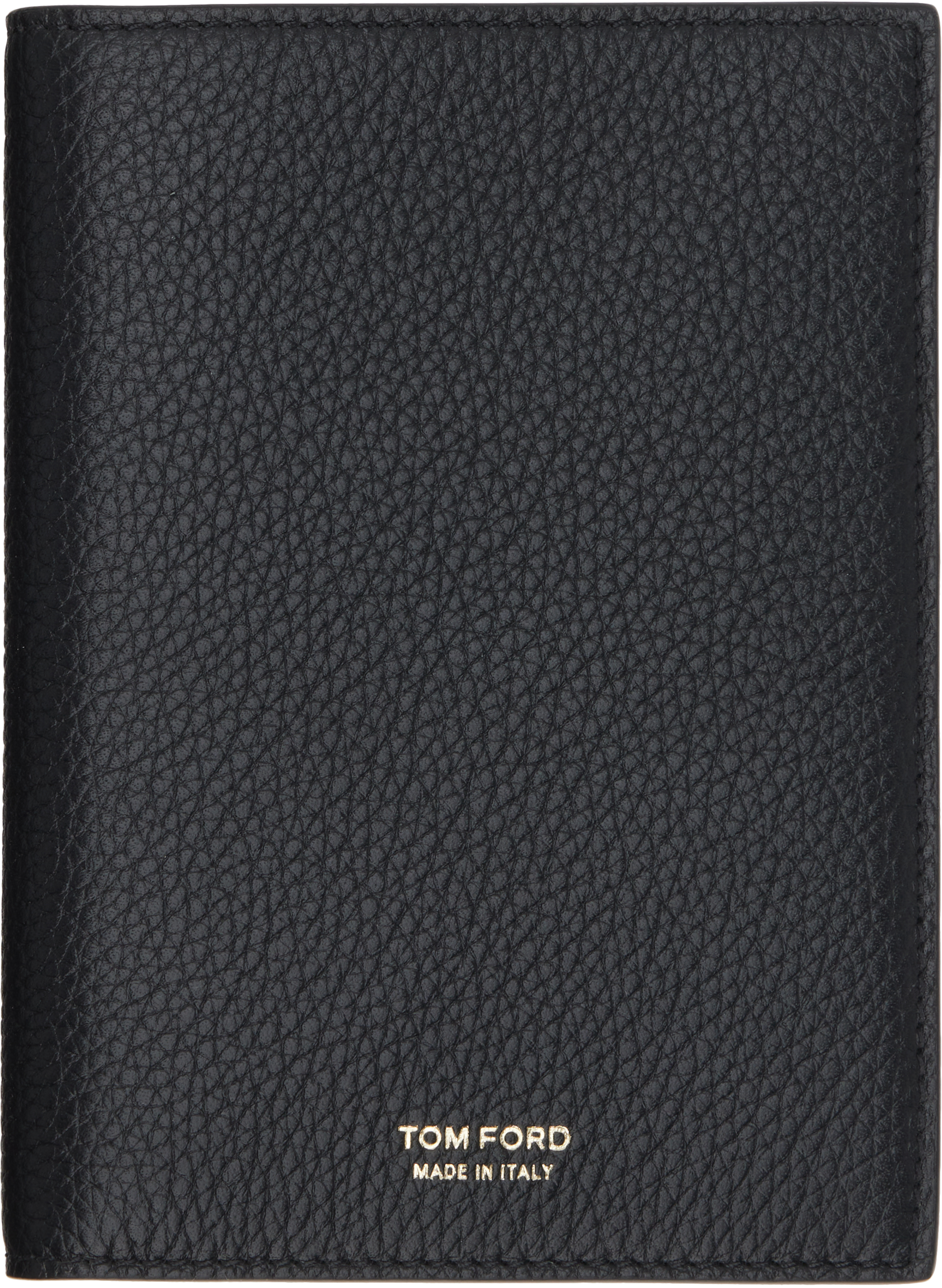 Black Soft Grain Leather T Line Passport Holder