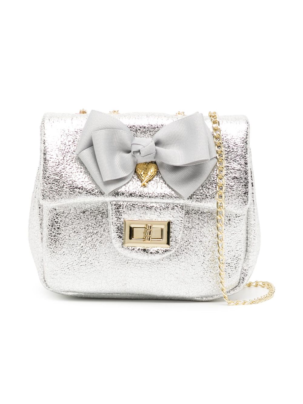 Bow-detail shoulder bag - Silver