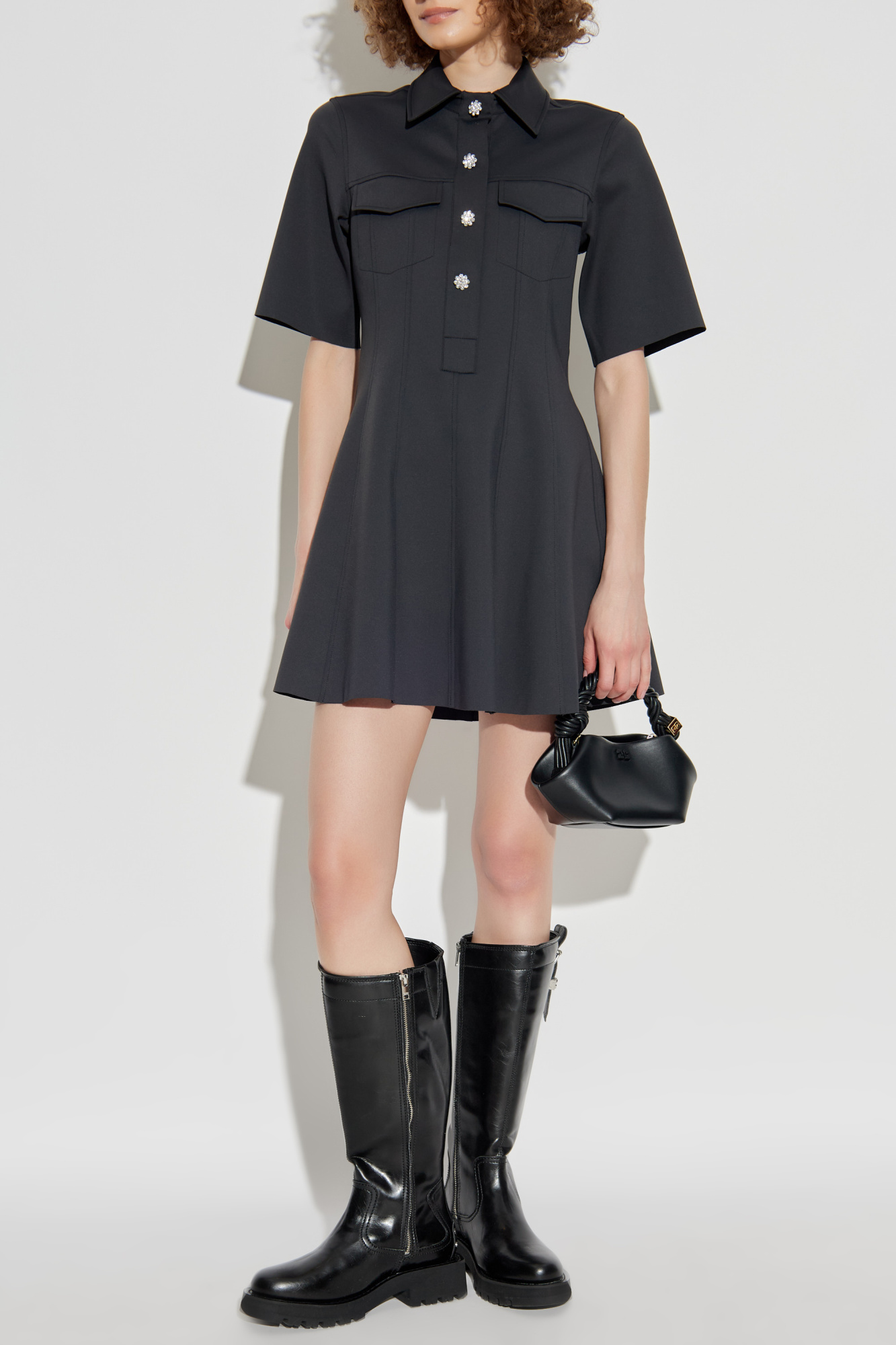 Dress With Pockets, Women's, Black
