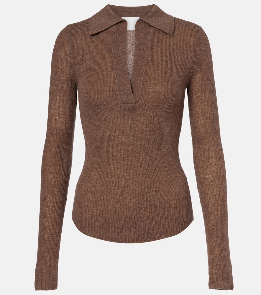 Simone wool and cashmere polo sweater