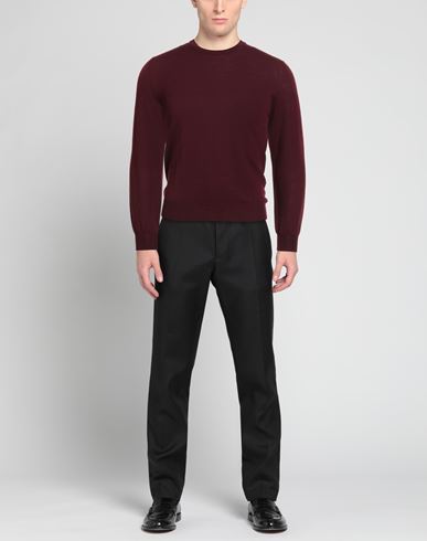 Man Sweater Burgundy Size 36 Virgin Wool