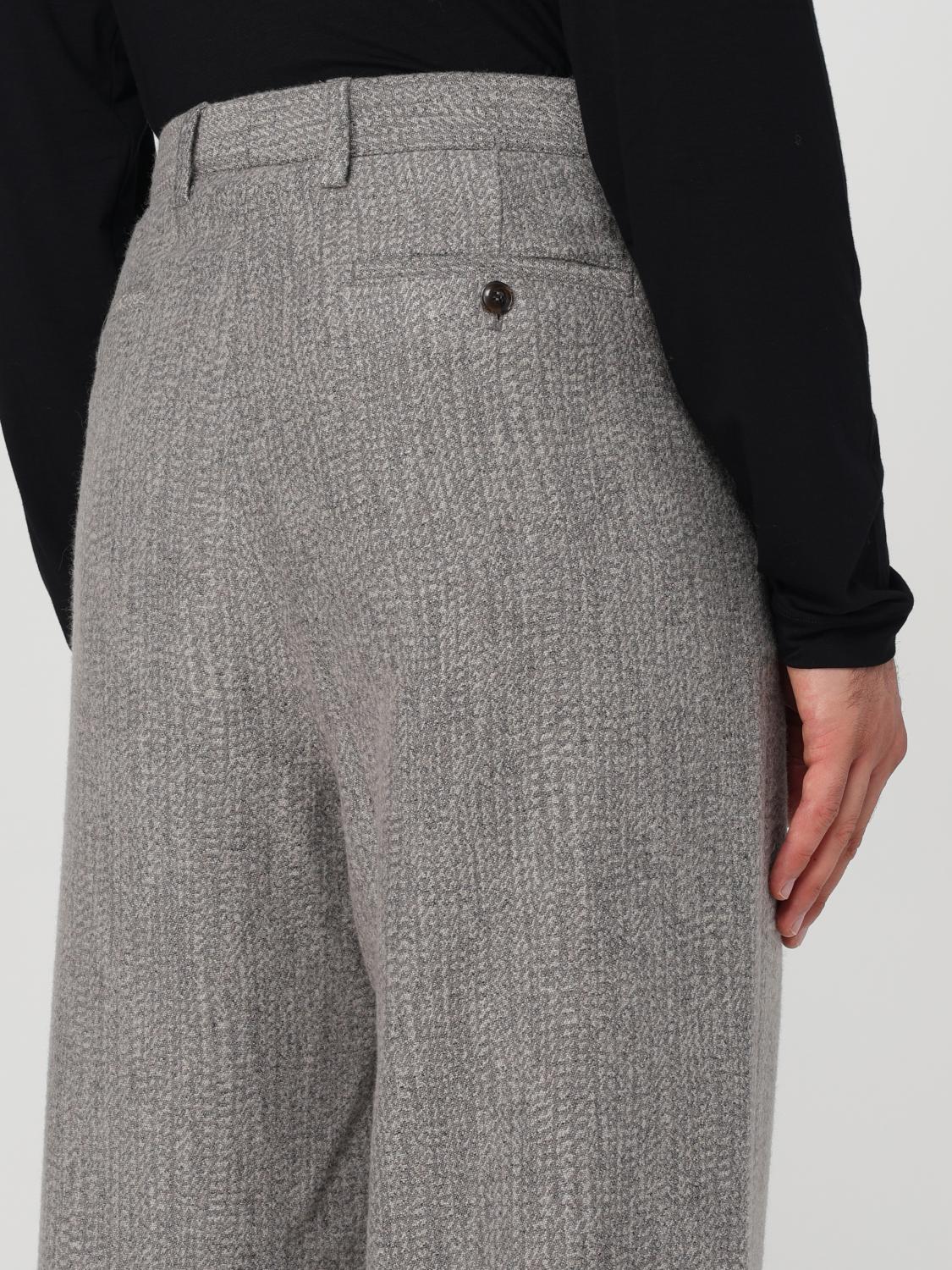 Cropped straight-legged trousers - Grey