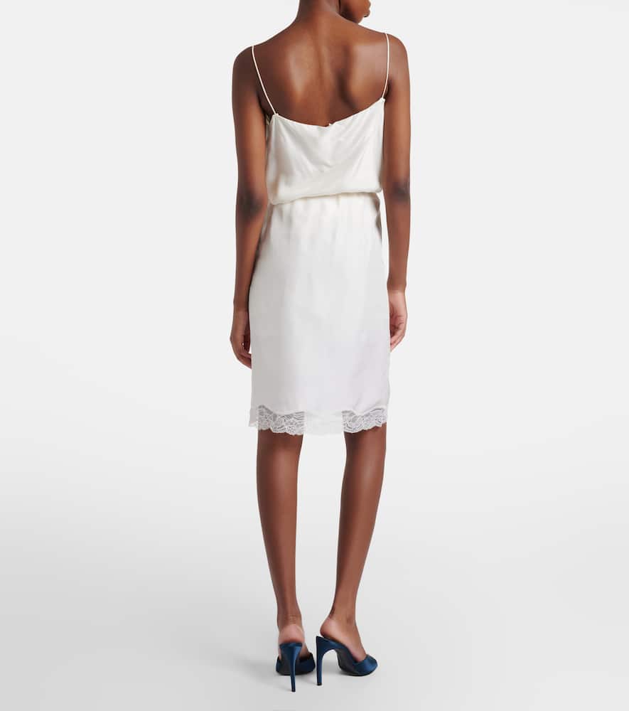 Playful Volumes silk midi skirt