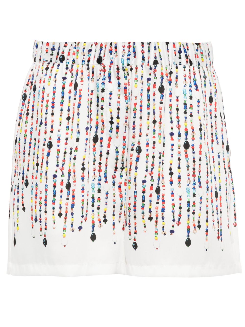 Bead-print shorts - White