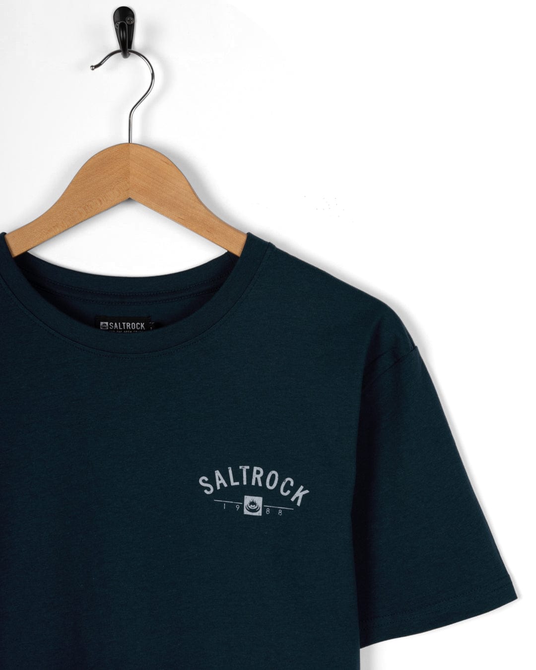 Saltrock Location Newquay Mens T-Shirt in Blue