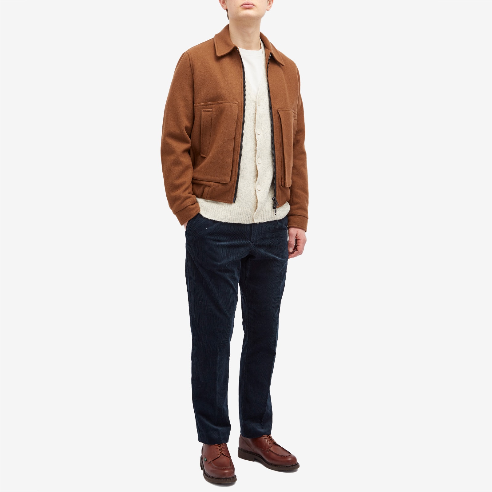 Men's Bill Corduroy Trousers in Navy Blue