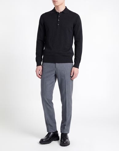 Man Sweater Charcoal Size 36 Merino Wool