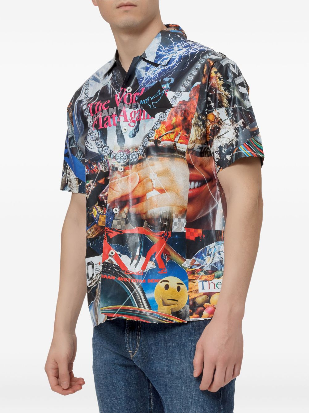 All-over printed shirt - Black