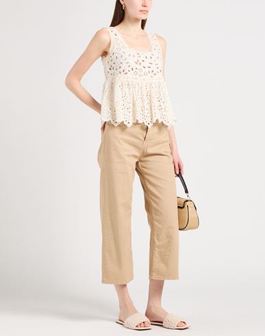 True Nyc Woman Pants Beige Size 25 Cotton, Linen, Elastane