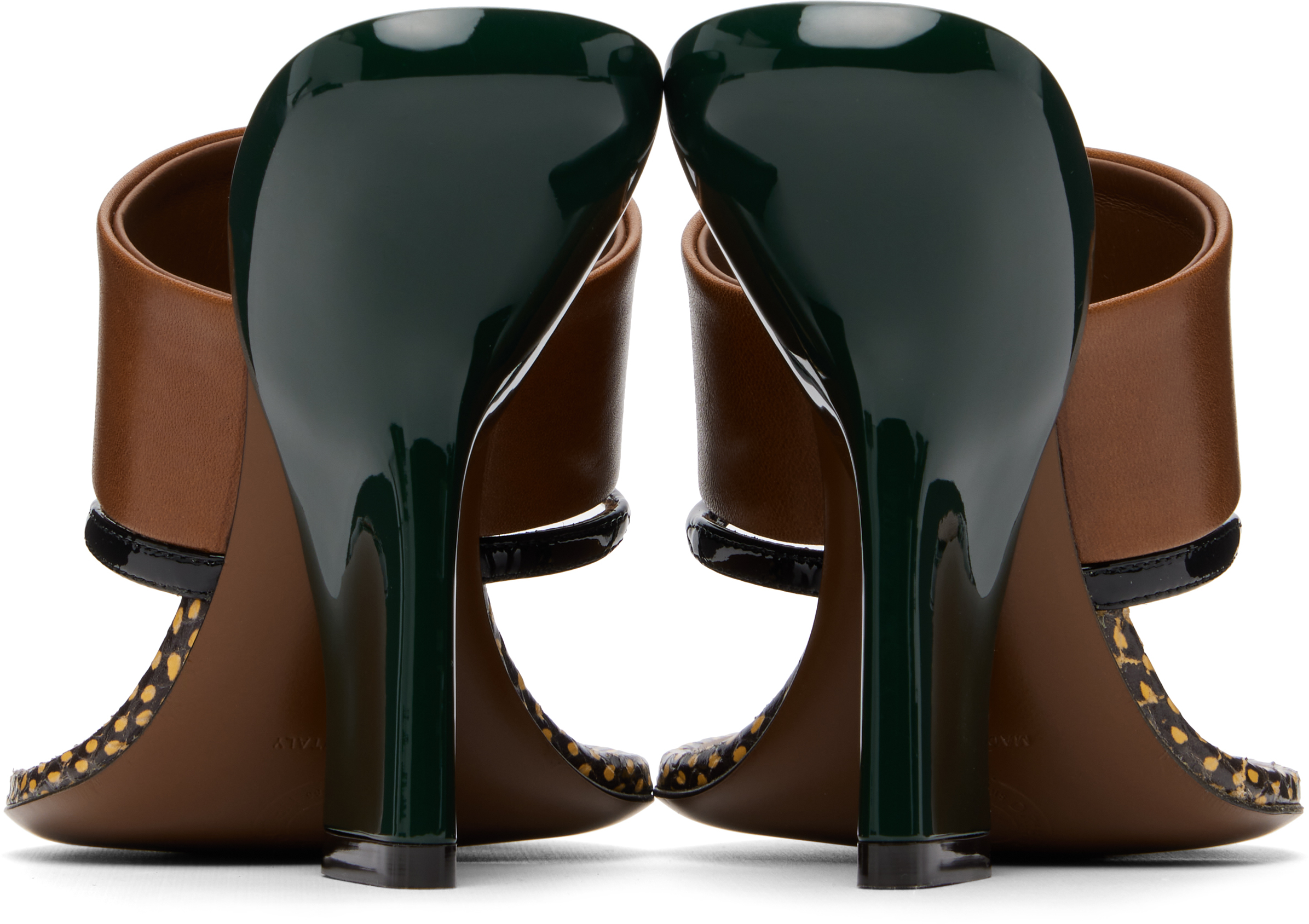 Brown Leather Heeled Sandals
