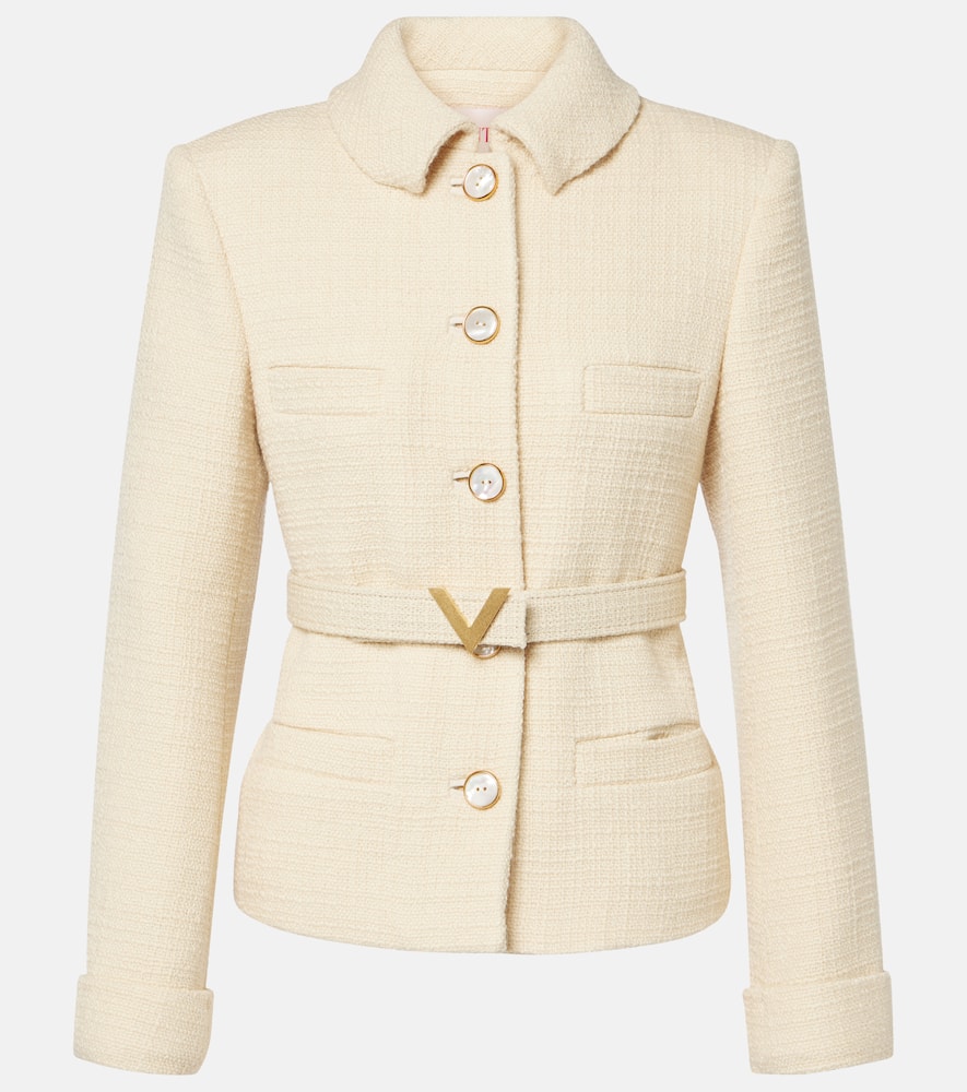 Wool-blend tweed jacket