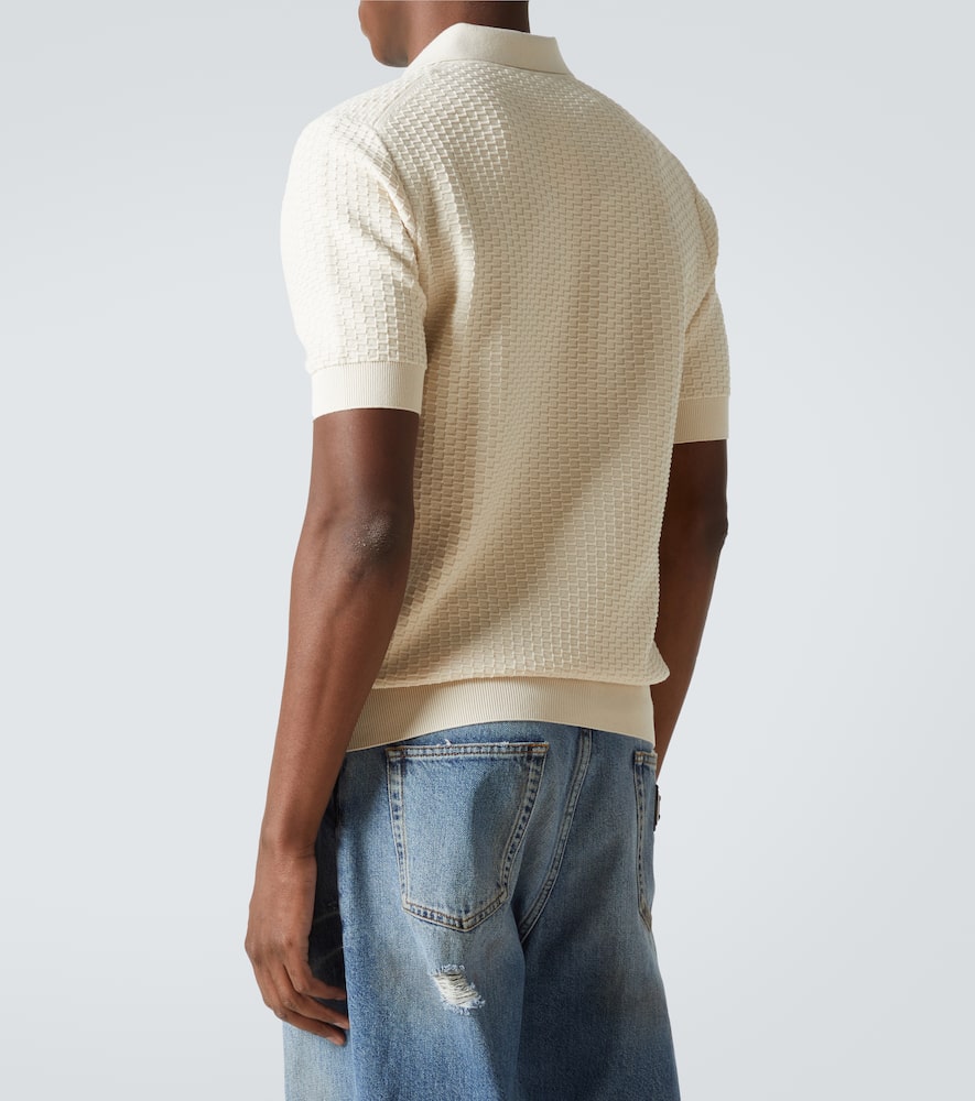 DG knitted cotton polo shirt