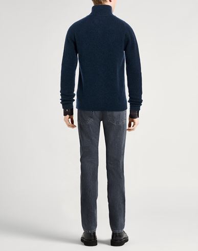 Man Cardigan Navy Size L Merino Wool