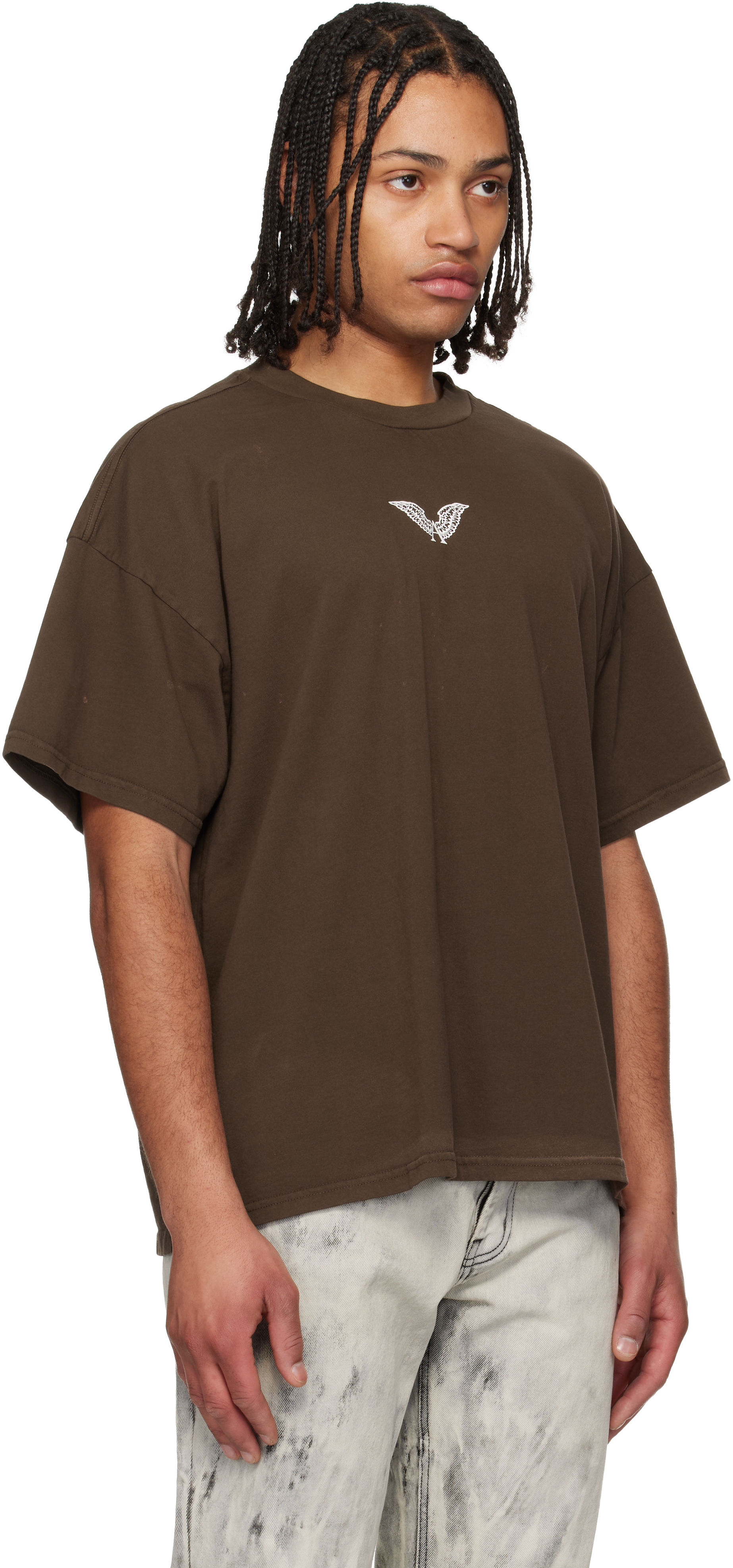 Brown Logo Inside Out T-shirt