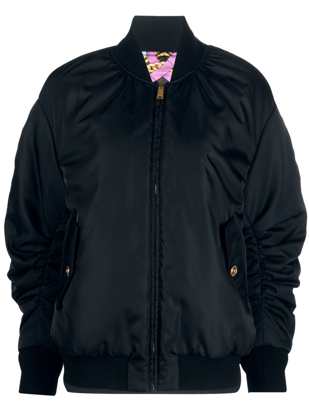 I Ventagli-print reversible puffer jacket - Black