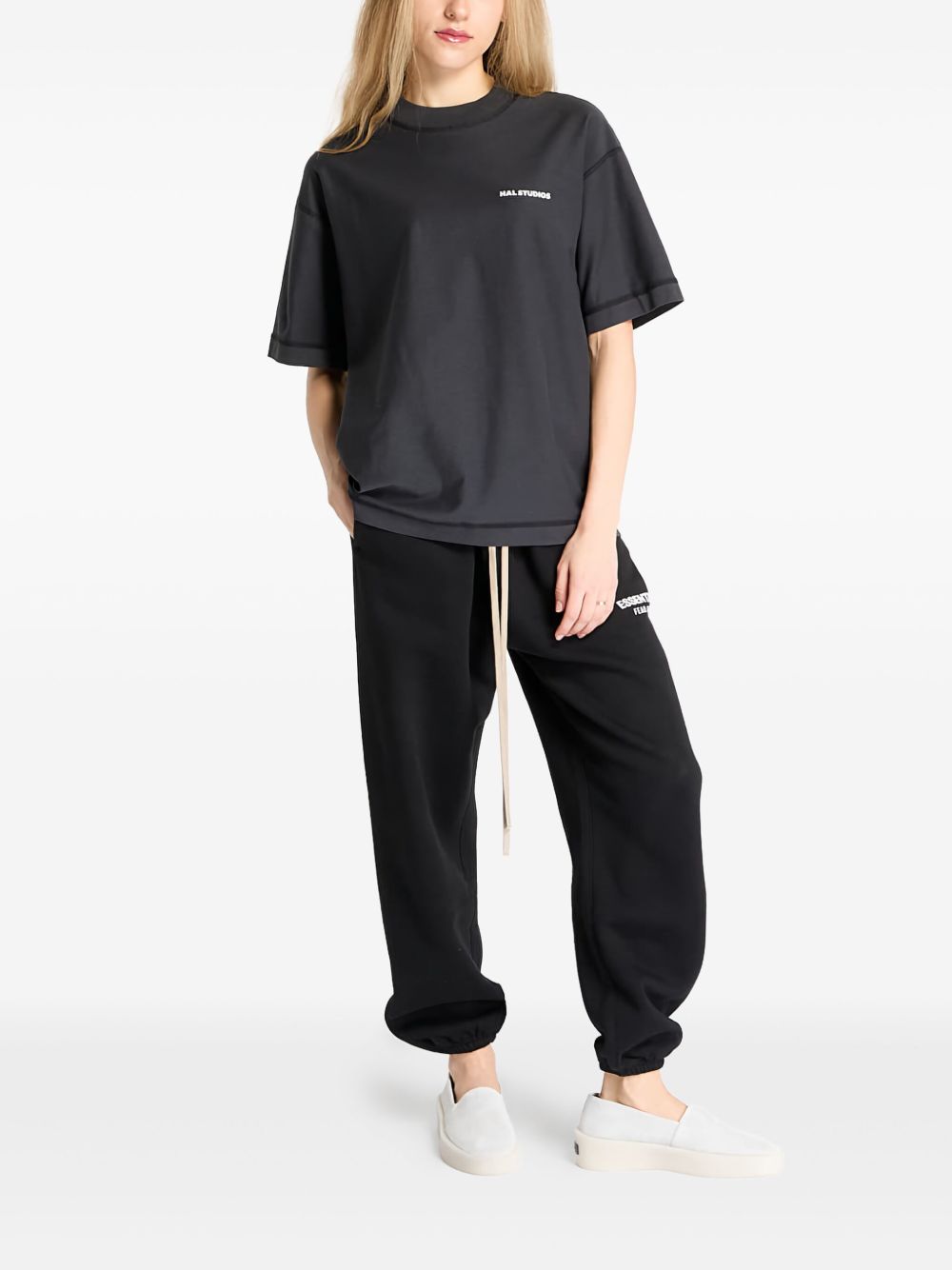 Cotton logo T-shirt - Black