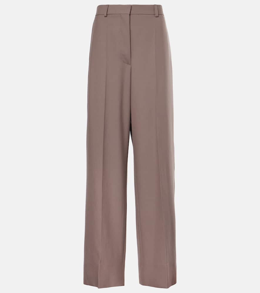 Wool wide-leg pants