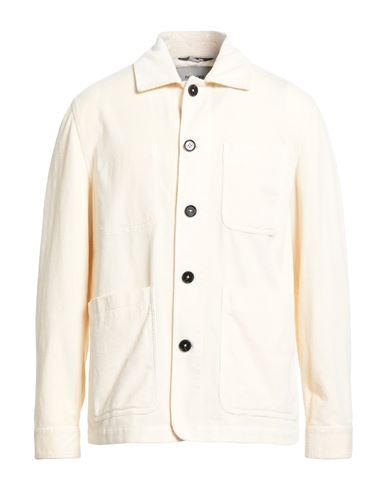 Man Shirt Ivory Size 40 Cotton, Elastane