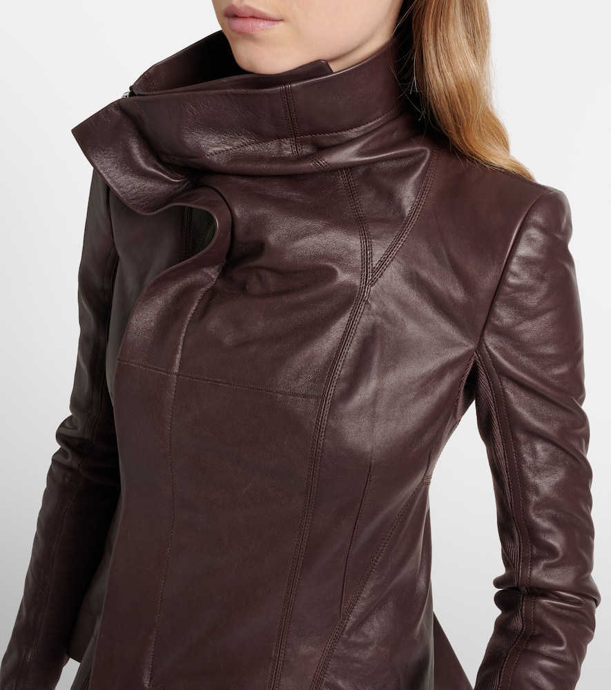 Naska asymmetric leather jacket
