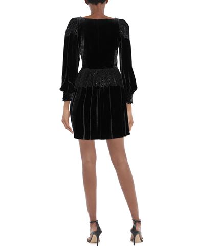 Woman Mini dress Black Size 8 Viscose, Silk, Polyester