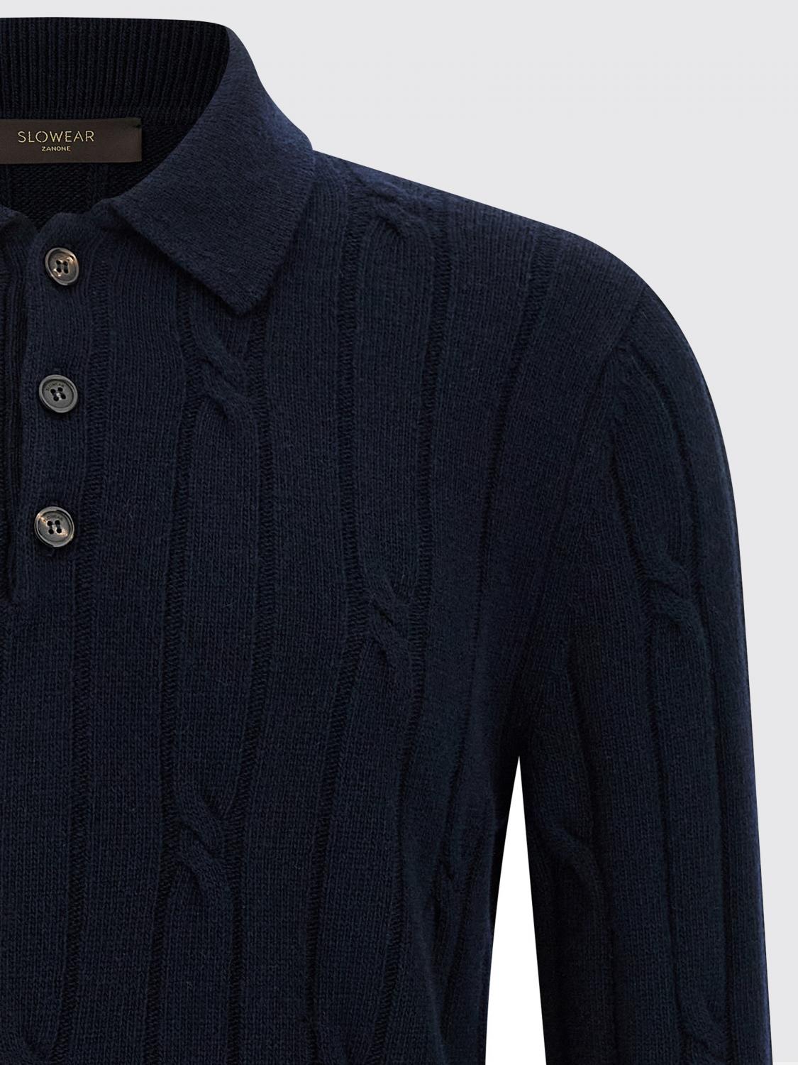 Cable-knit polo shirt - Neutrals