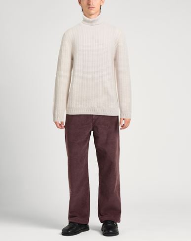 Alpha Studio Man Turtleneck Ivory Size 42 Wool