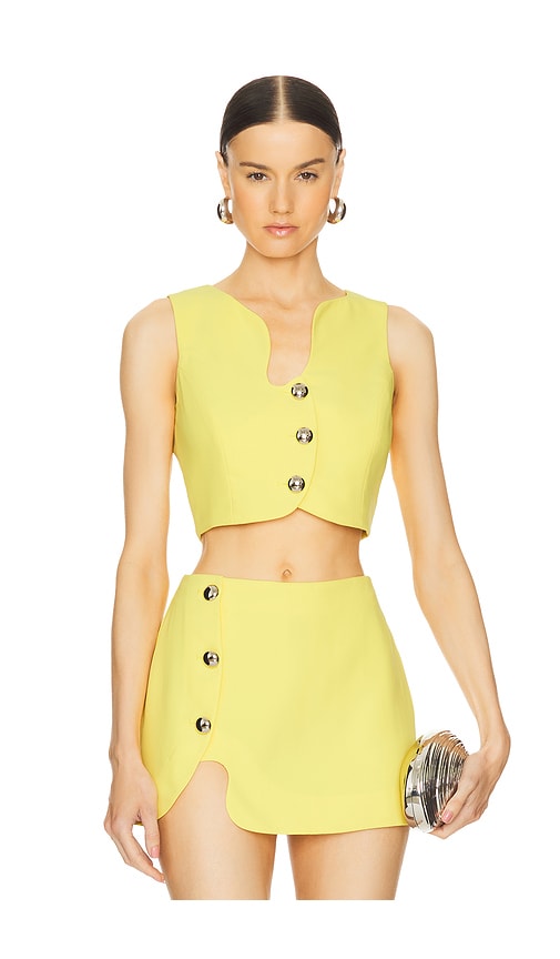 Amanda Uprichard WESTE PUZZLE in Yellow. Größe S. Also in L