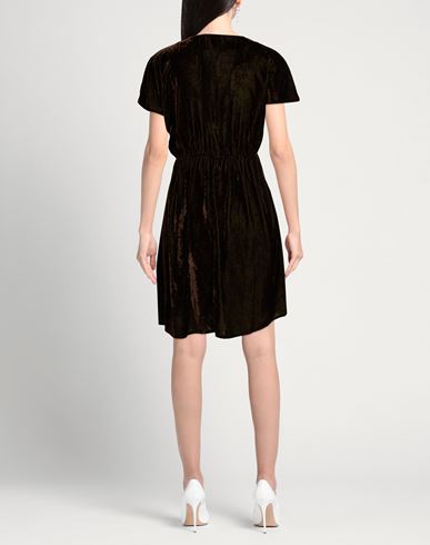 Woman Mini dress Dark brown Size M Viscose, Polyamide
