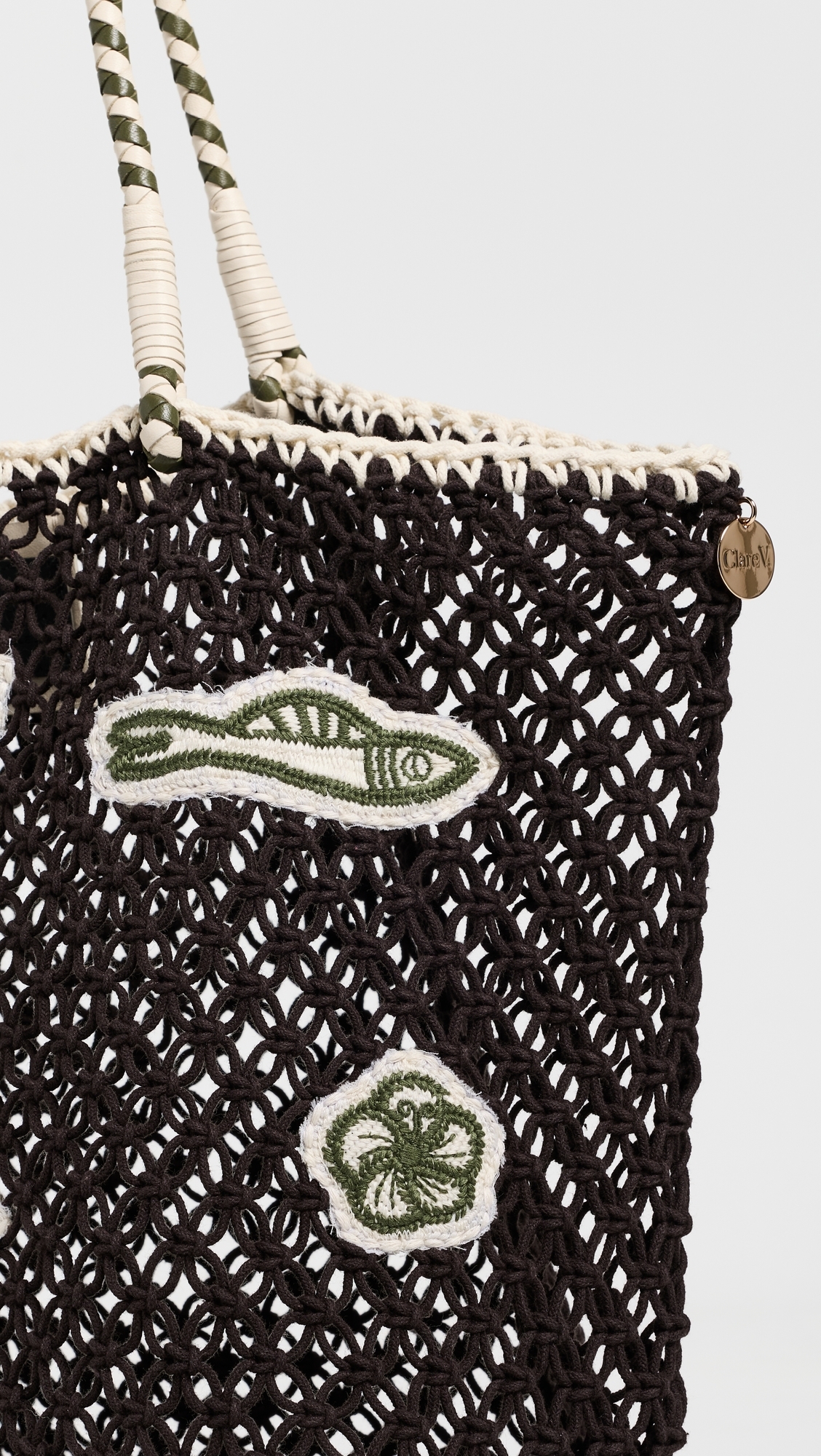 Lete Macrame Tote Bag Chocolate One Size