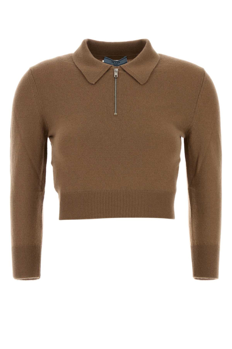 Triangle-logo Half-zip Sweater