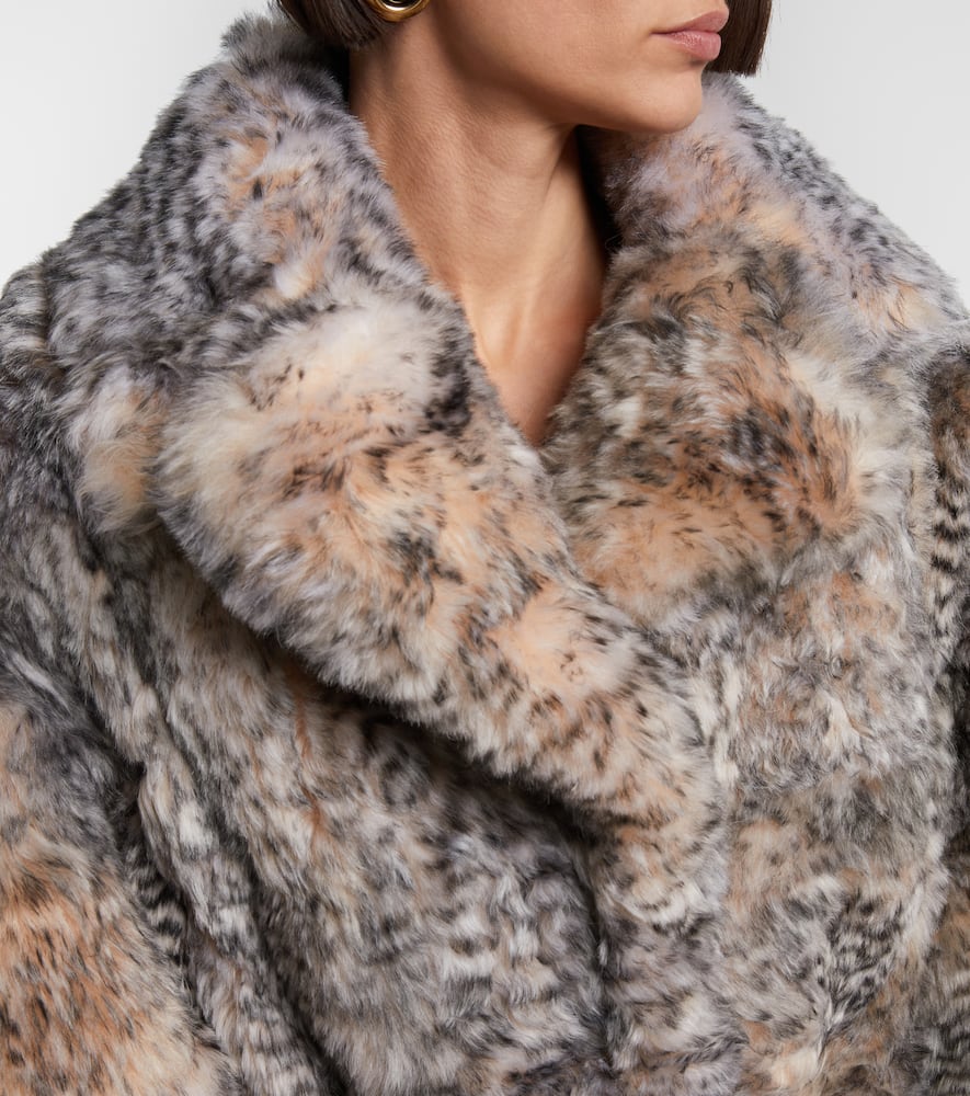 Shearling wrap coat