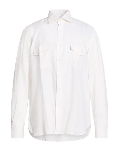 Man Shirt Ivory Size 15 Linen