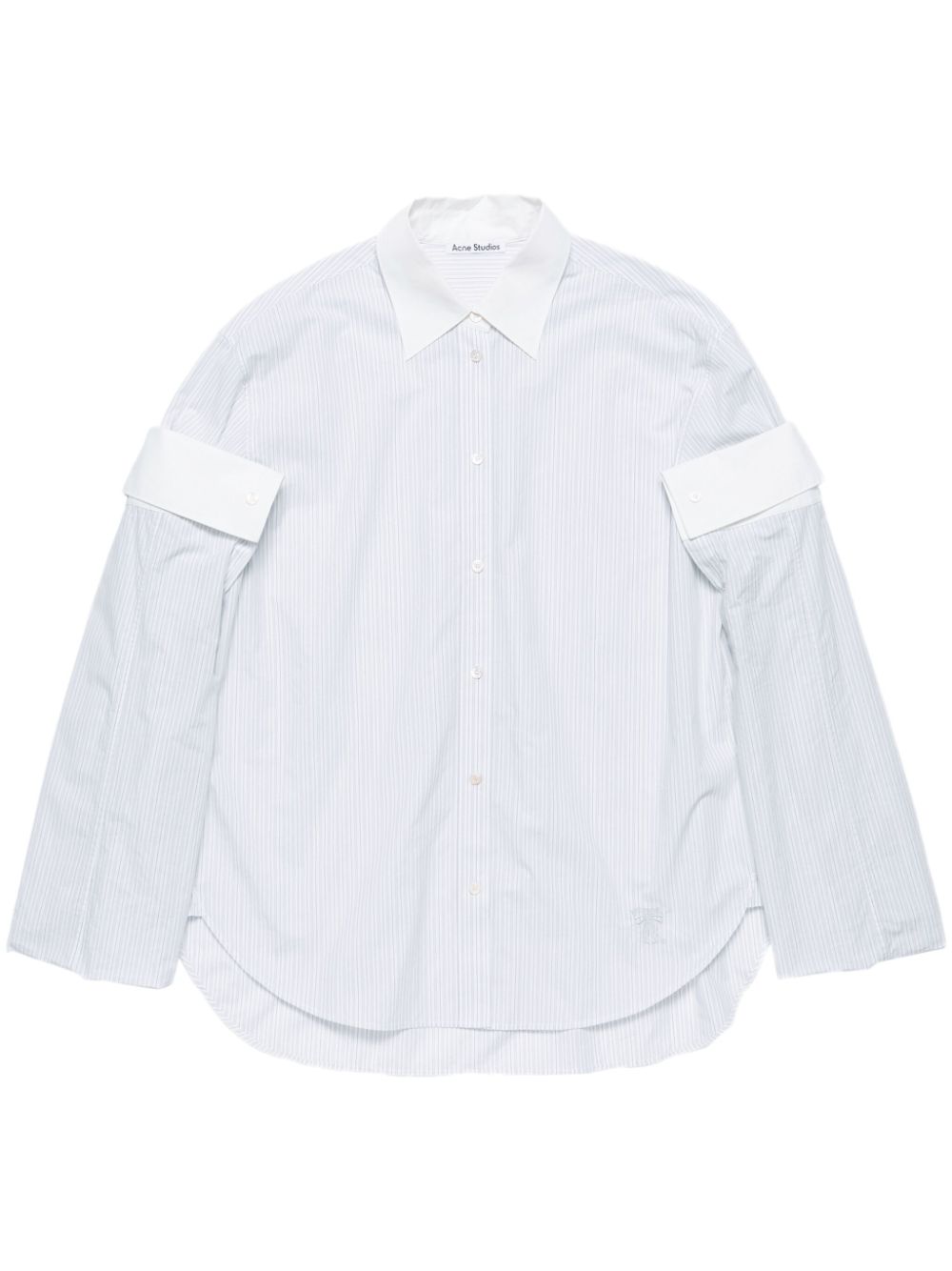 Button-up layered shirt - White