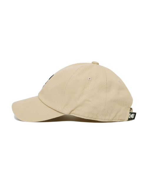 Signature Fit Rainbow Embroidery Ball Cap BEIGE