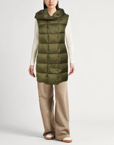 Woman Puffer Military green Size 6 Polyester